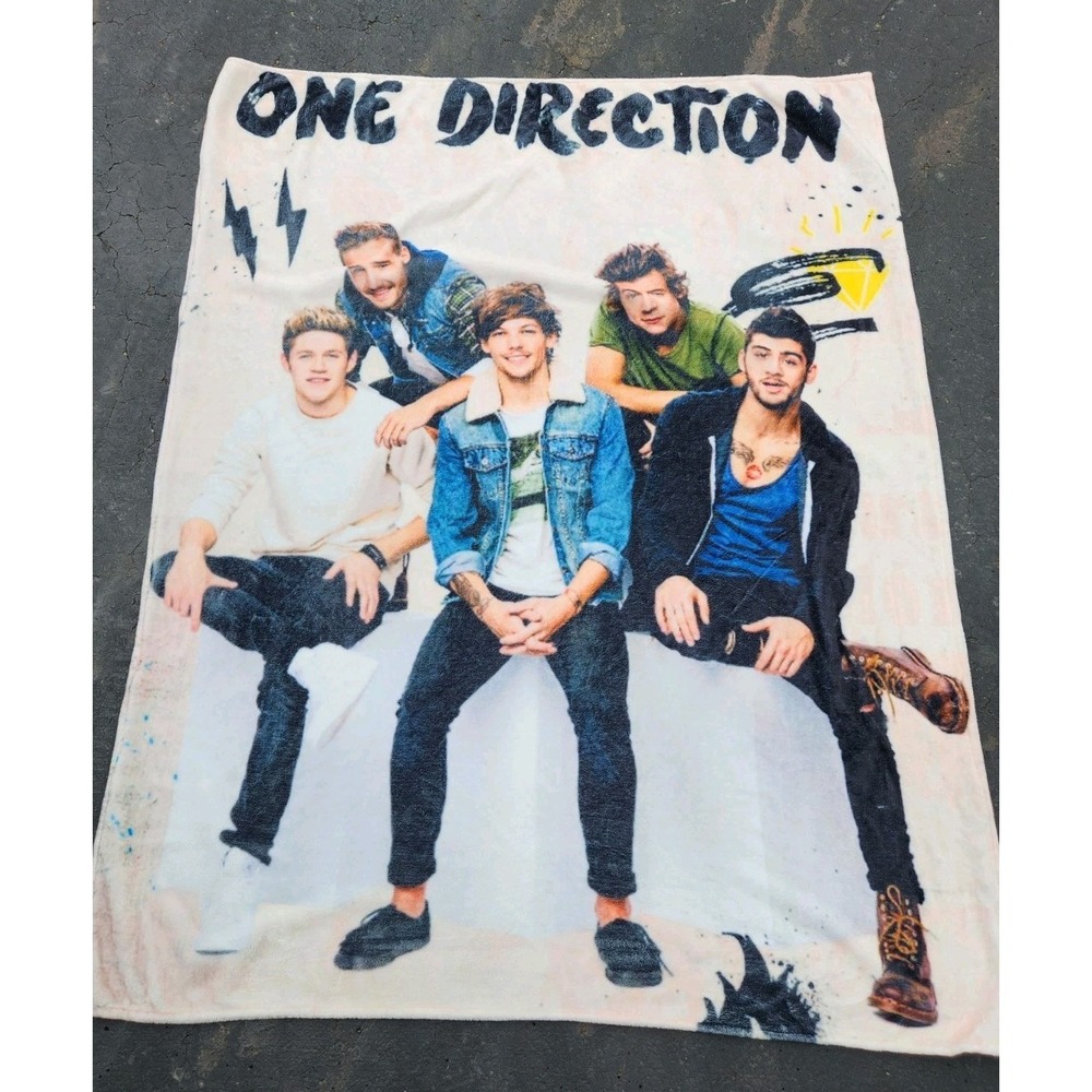 One Direction Throw blanket Photo Print size 46 x 58 Band Album Musical Group